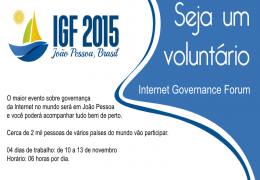 Anid seleciona voluntários para o IGF 2015